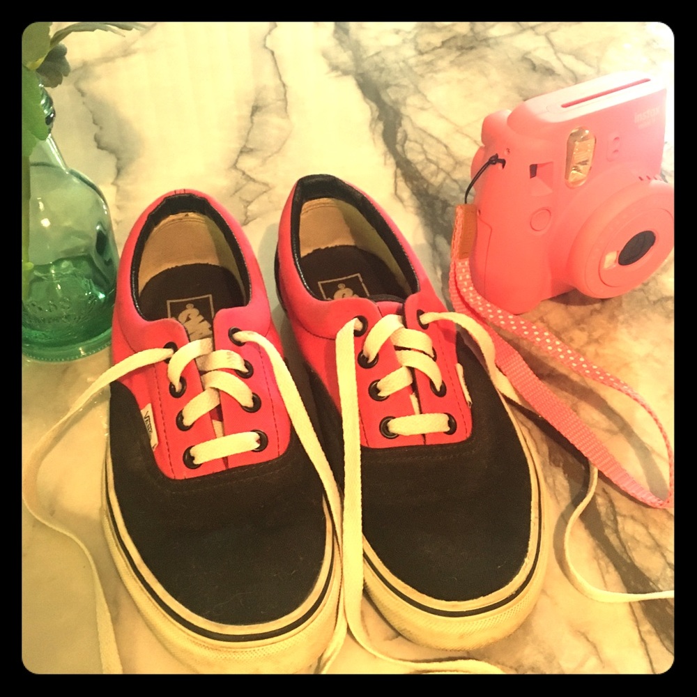 Black and Pink Vans